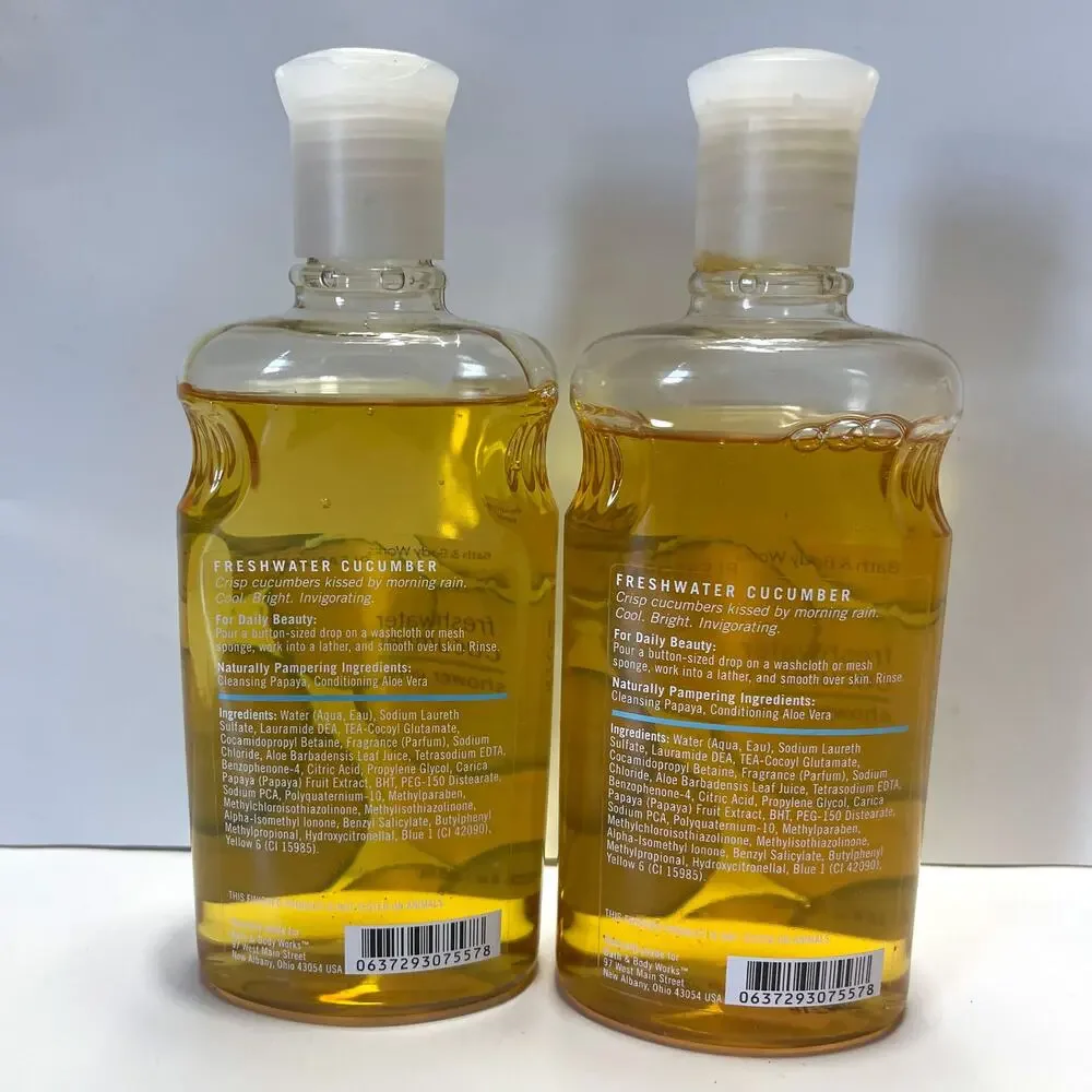 THE BODY SHOP Works Pleasures Rare Freshwater Cucumber Shower Gel Set 2
